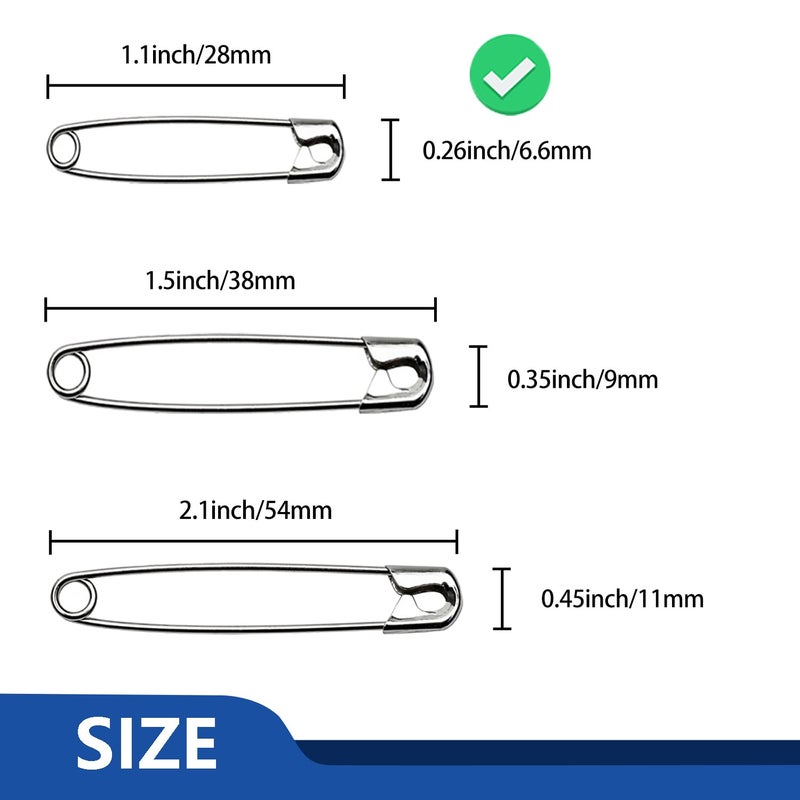 ZIPCCI 1000 Pcs 1.1 inch Nickel Plated Mini Safety Pins - Image 3